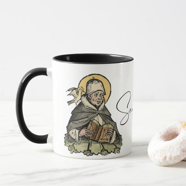 Saint Thomas Aquinas, katholische Saint-Coffee Tas Tasse (Mit Donut)