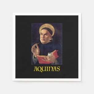 Saint Thomas Aquinas Malerei katholisch Serviette