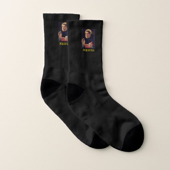 Saint Thomas Aquinas Malerei katholisch Socken (Paar)