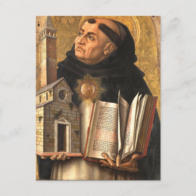 Saint Thomas Aquinas Postkarte (Vorderseite)