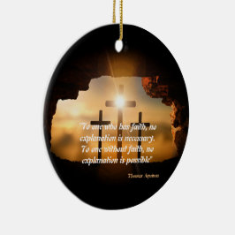 Saint Thomas Aquinas Zitat zum Glauben Keramik Orn Ornament