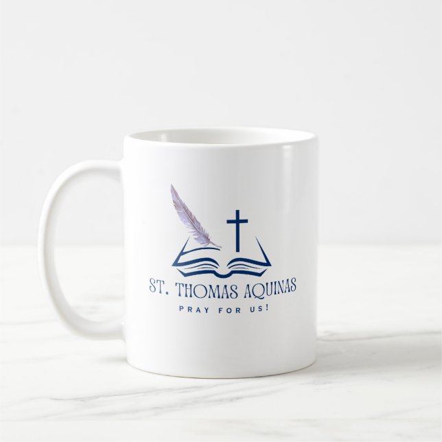 Saint Thomas d'Aquin, Priez Pour Nous Mug (Gauche)