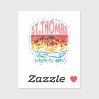 Saint Thomas Jungfrau Islands Surfing Beach Ocean  Aufkleber