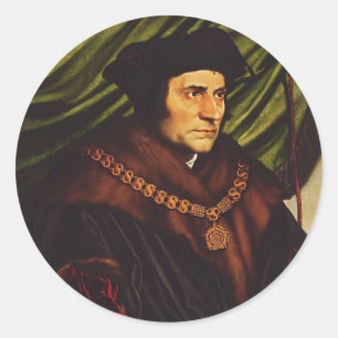 Saint Thomas More Runder Aufkleber