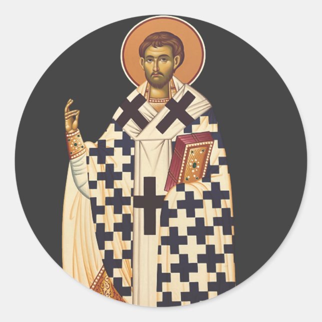 Saint Timothy der erste Christliche Bischof von Ep Runder Aufkleber (Vorderseite)