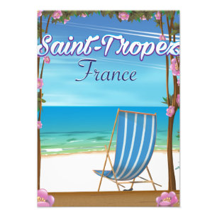 Saint-Tropez Frankreich Reiseplakat Fotodruck