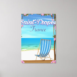 Saint-Tropez Frankreich Reiseplakat Leinwanddruck