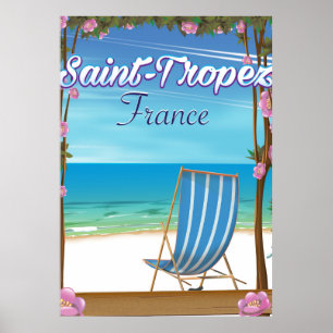 Saint-Tropez Frankreich Reiseplakat Poster