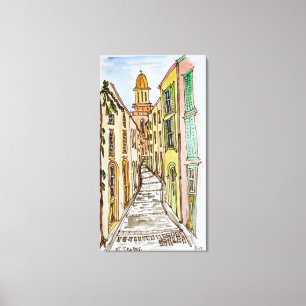 Saint-Tropez Gebäude Französische Riviera, Frank Leinwanddruck