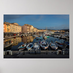 Saint Tropez Port, Blue Coast, Frankreich Poster