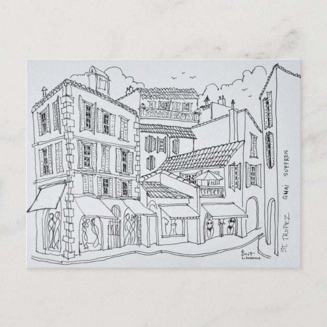 Saint-Tropez Shopping | Französische Riviera, Fran Postkarte (Vorderseite)
