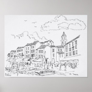 Saint-Tropez Wasserfront   Französische Riviera, F Poster