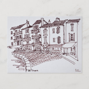 Saint-Tropez-Wasserfront Saint-Tropez, Frankreic Postkarte