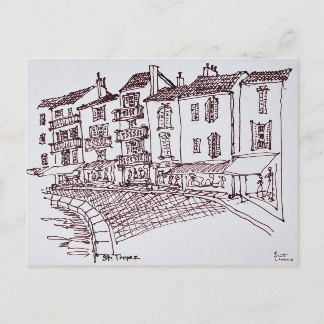 Saint-Tropez Waterfront | Saint-Tropez, Frankreich Postkarte (Vorderseite)