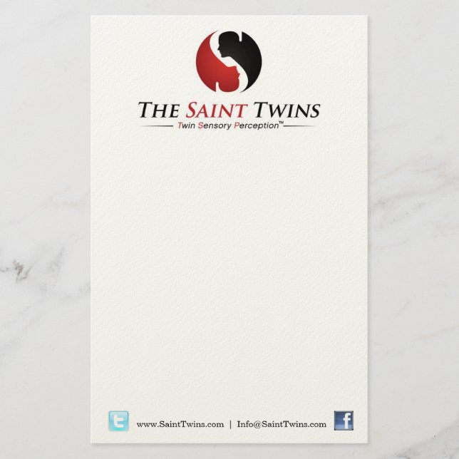 Saint Twins Notepad Briefpapier (Vorderseite)