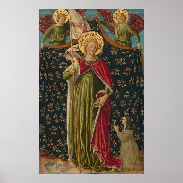 Saint Ursula - Benozzo Gozzoli Kunst, Dichtung und Poster (Vorne)