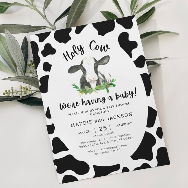 Saint Vache Boy Cow Thème Baby shower Invitation (Créateur téléchargé)