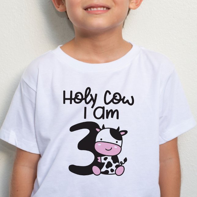Saint Vache Je Suis 3 Garçon Anniversaire T-shirt (Créateur téléchargé)