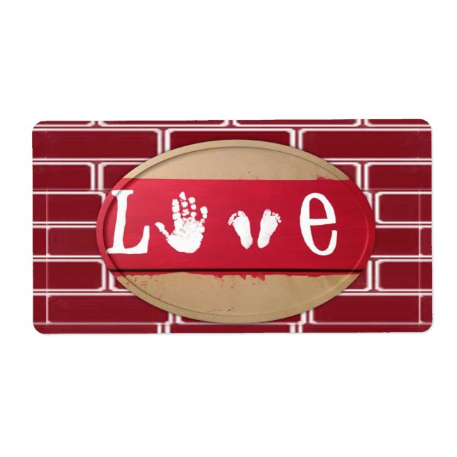 Saint Valentin Amour Étiquette (Devant)