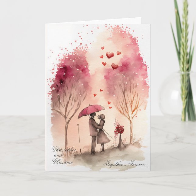 Saint Valentin/ Anniversaire/ Carte d'amour (Devant)