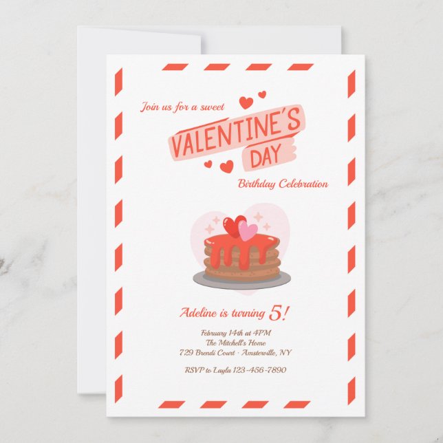Saint Valentin Anniversaire Fête Invitation (Devant)