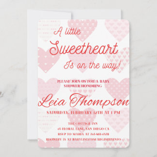 Saint Valentin baby shower invitation
