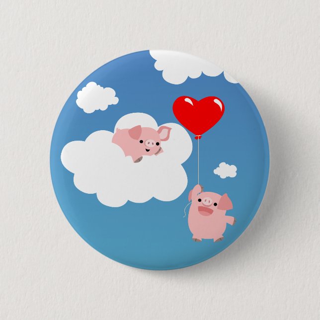 Saint-Valentin : badge de bouton Ailes de l'Amour (Devant)