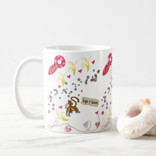 Saint Valentin Bananes Singes Mugs