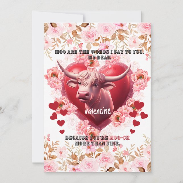 Saint-Valentin Ce que j'ai à dire Carte de vœux pl (Devant)