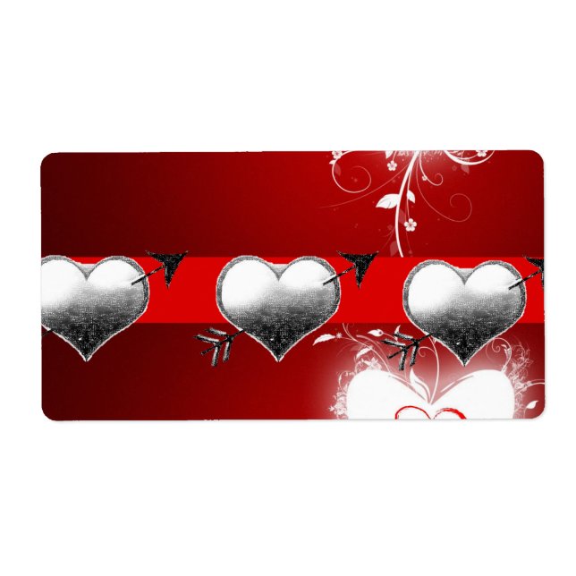 Saint Valentin Coeur Étiquette (Devant)