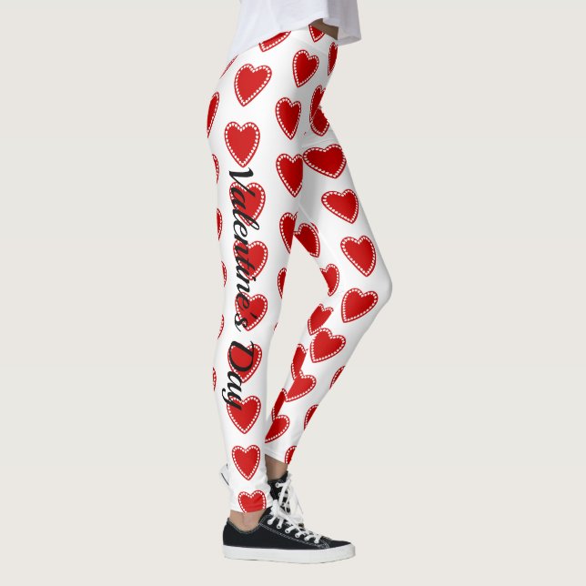 Saint Valentin Coeurs Leggings blancs Pantalons de (Droite)