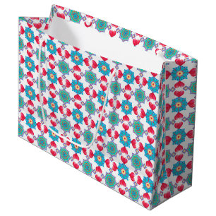 Saint Valentin Coeurs Motif, grand sac cadeau