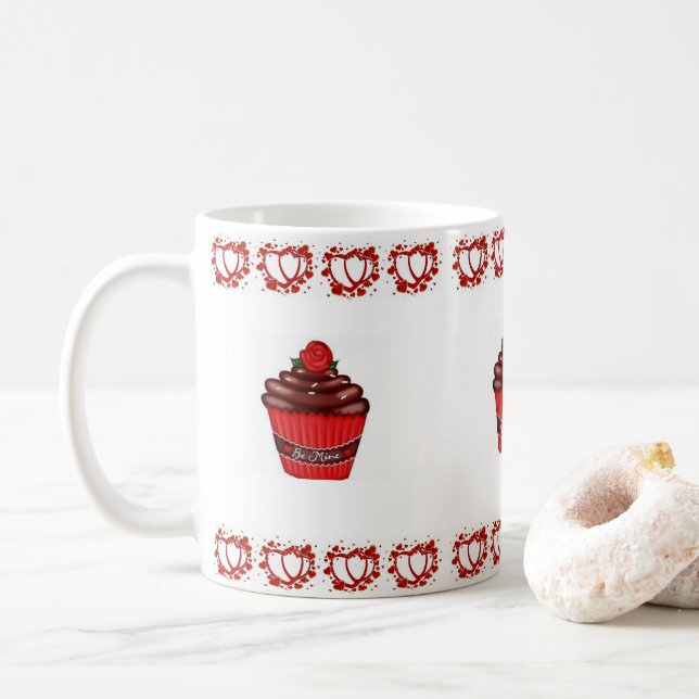 Saint Valentin Cupcake Mugs (Avec donut)