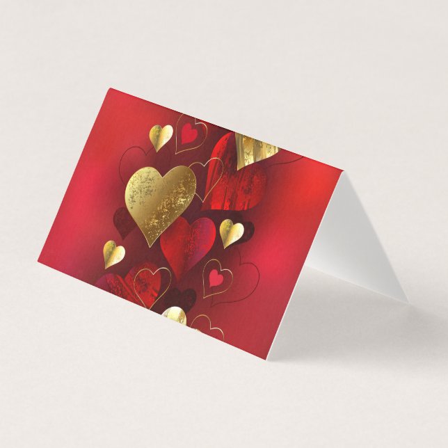 Saint-Valentin dorés et rouges (Front)