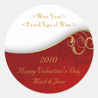 Saint Valentin Étiquette de vin personnalisé