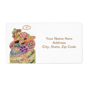 Saint Valentin Étiquette Vintage