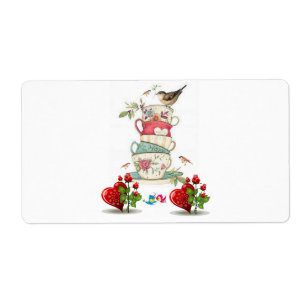 Saint Valentin Étiquette Vintage Bird