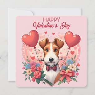 Saint Valentin - Fox Terrier 3 - Carte