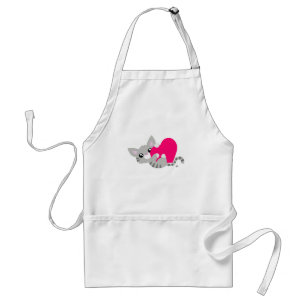 Saint Valentin Gris Kitty Blanc tablier