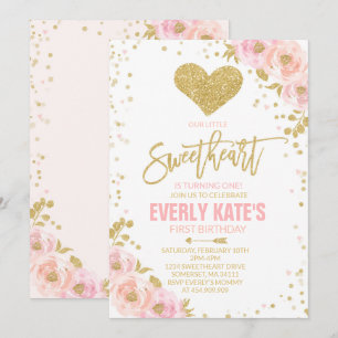 Saint-Valentin Invitation Anniversaire Chéri Or ro