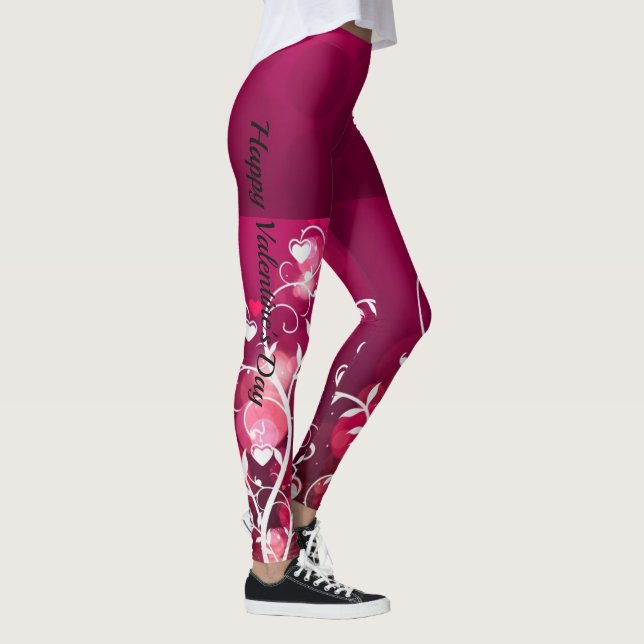 Saint Valentin Leggings Votre nom Pantalon de Yoga (Droite)