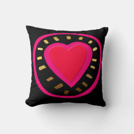 Saint Valentin Moderne Coeur rose 1 Coussin