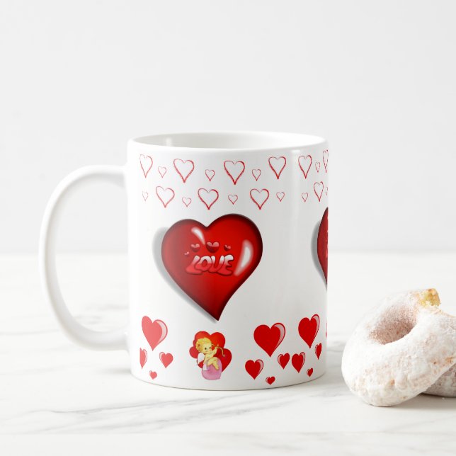 Saint Valentin Mug Mugs (Avec donut)