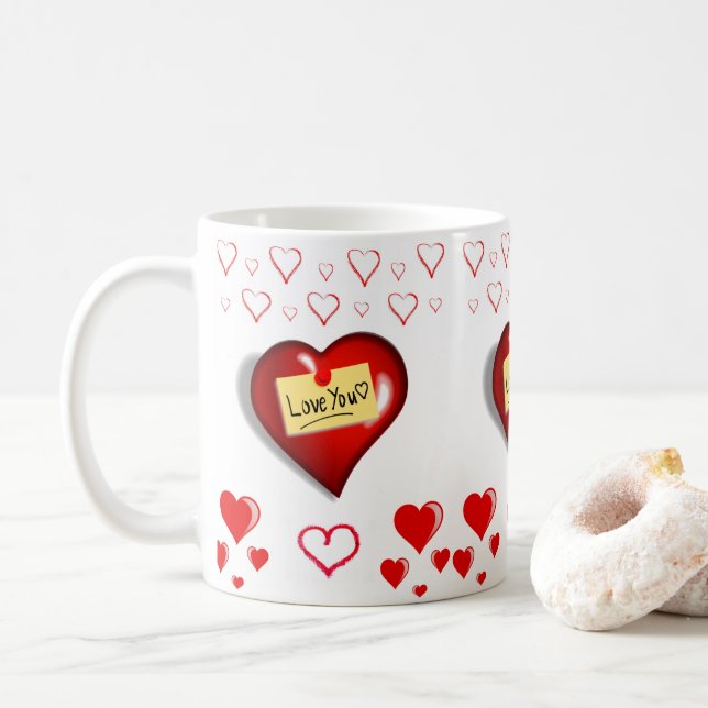 Saint Valentin Mug Mugs (Avec donut)