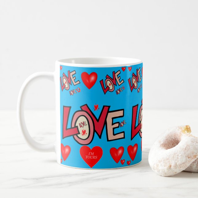 Saint Valentin Mug Mugs (Avec donut)