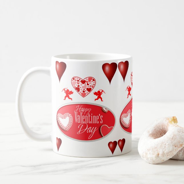 Saint Valentin Mug Mugs (Avec donut)
