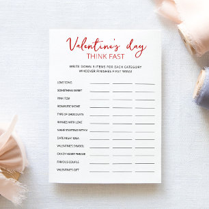 Saint Valentin Pensez vite, pensez carte de fête r