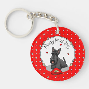 Saint-Valentin (rouge) Chien écossais (noir) migno