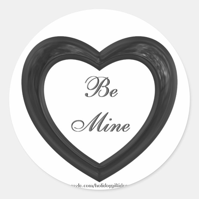 Saint Valentin "Soyez à moi" Coeur - Stickers (Devant)