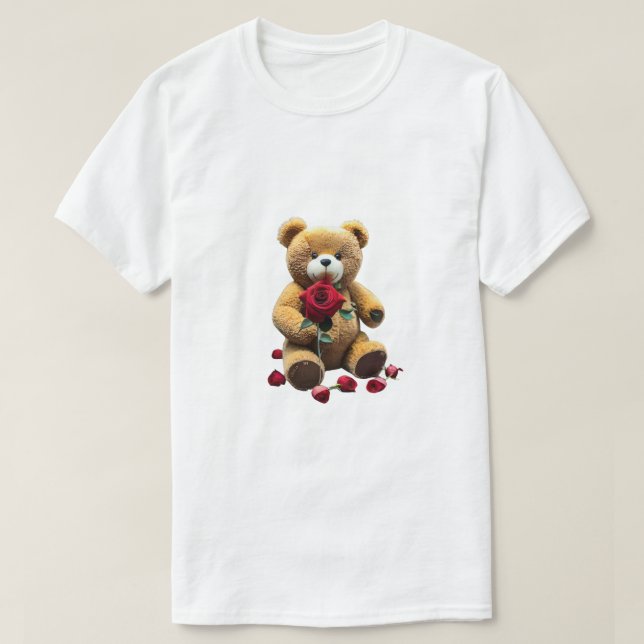 Saint Valentin T-shirt de vacances Ours en peluche (Design devant)
